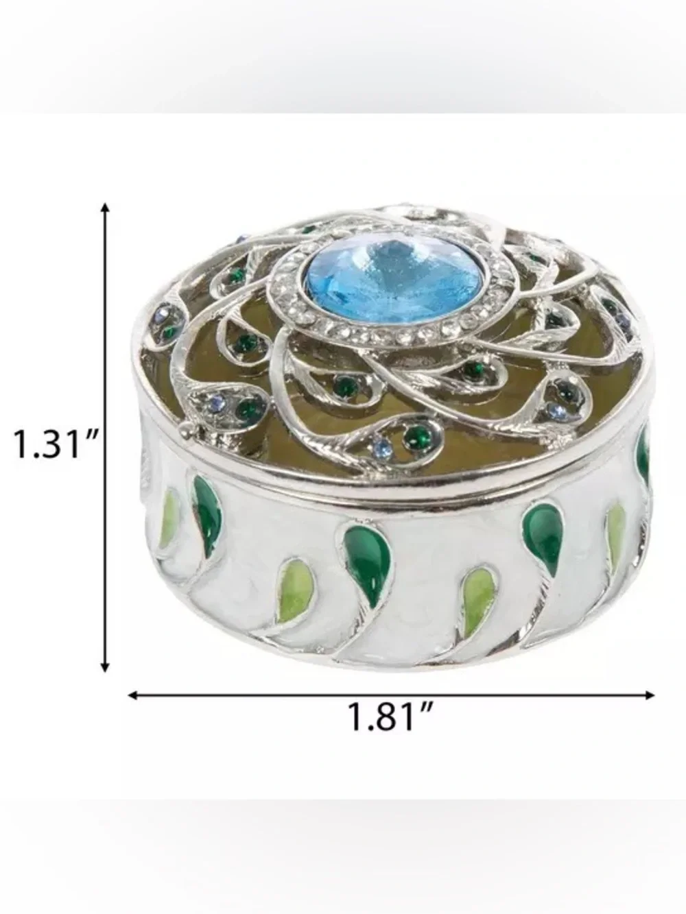 Teardrop Cutout Rhinestone Jewelry Box